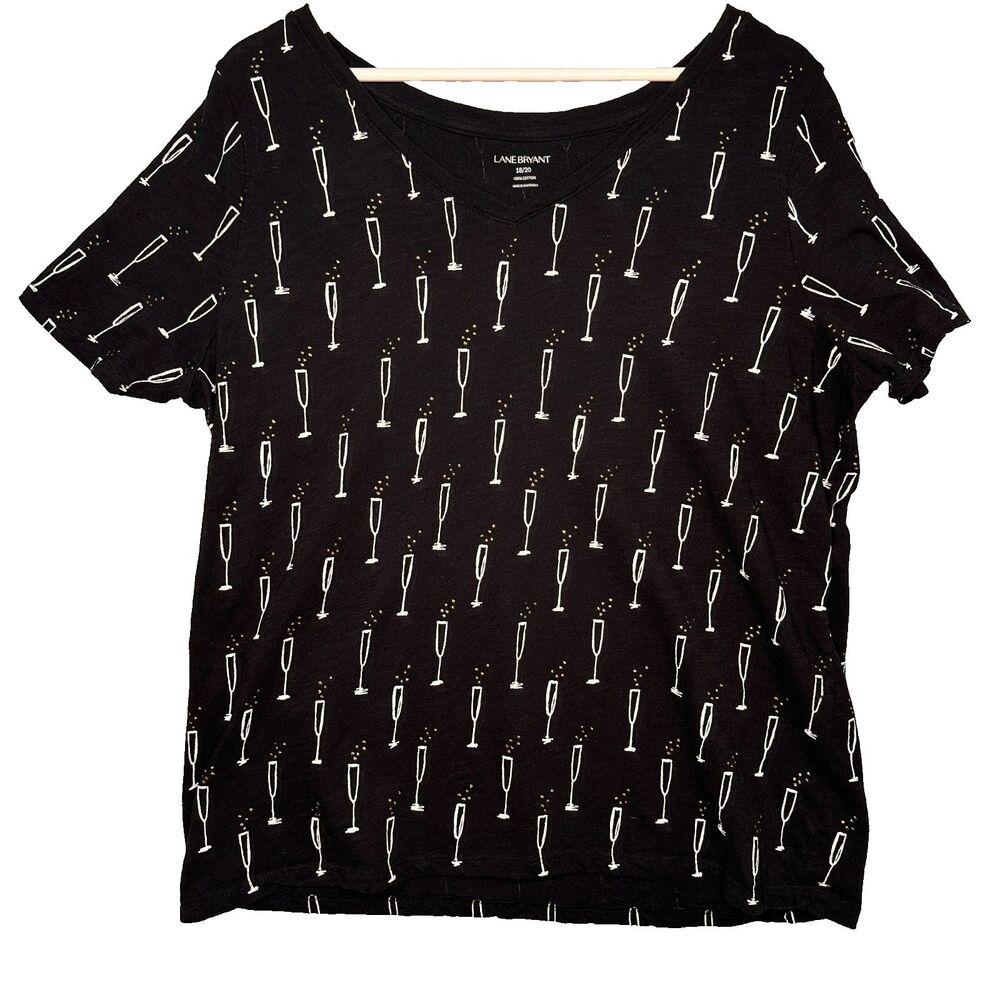 Lane Bryant Champagne Print Tee Shirt 18 20
